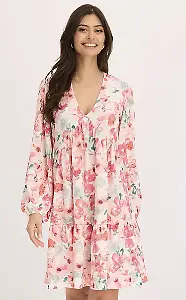 Tunika-Kleid aus leichtem Crêpe