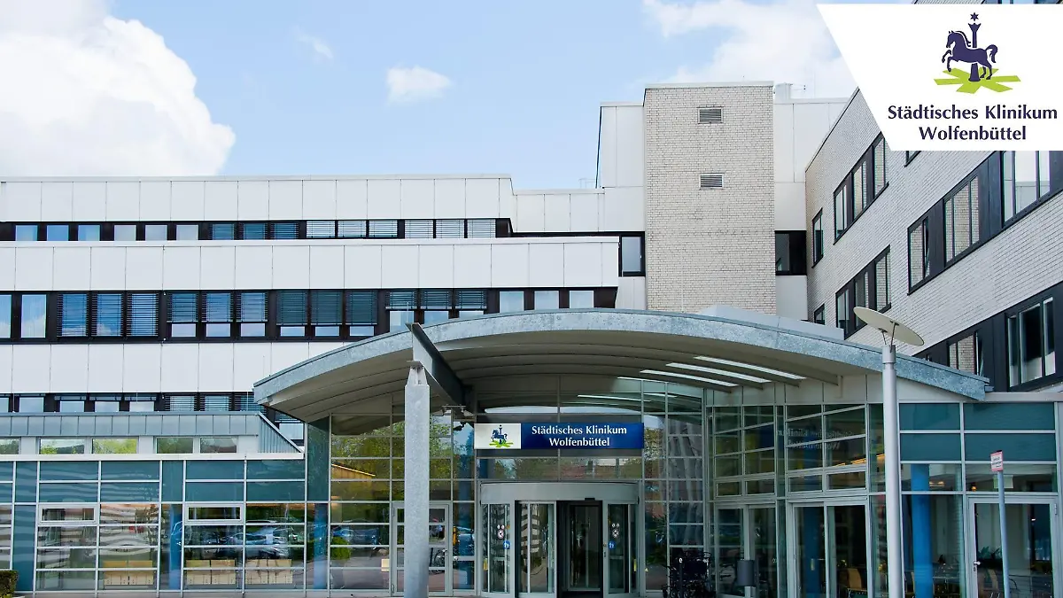 Haupteingang des Städtischen Klinikums Wolfenbüttel