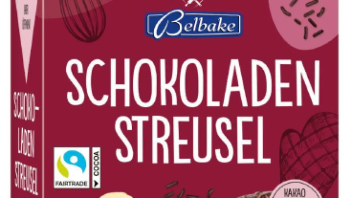 Der Hersteller warnt vor Salmonellen und ruft die „Belbake Schokoladenstreusel“ zurück. 