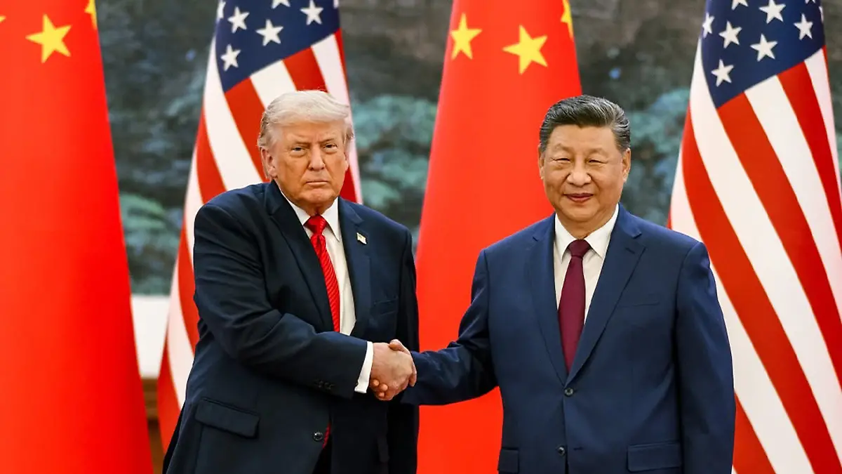 May 14, 2026, Beijing, China: U.S. President DONALD TRUMP shakes hands with his Chinese counterpart XI JINPING, as they attend a welcome ceremony at the Great Hall of the People in Beijing. (Credit Image: © White House Press Office via ZUMA Press