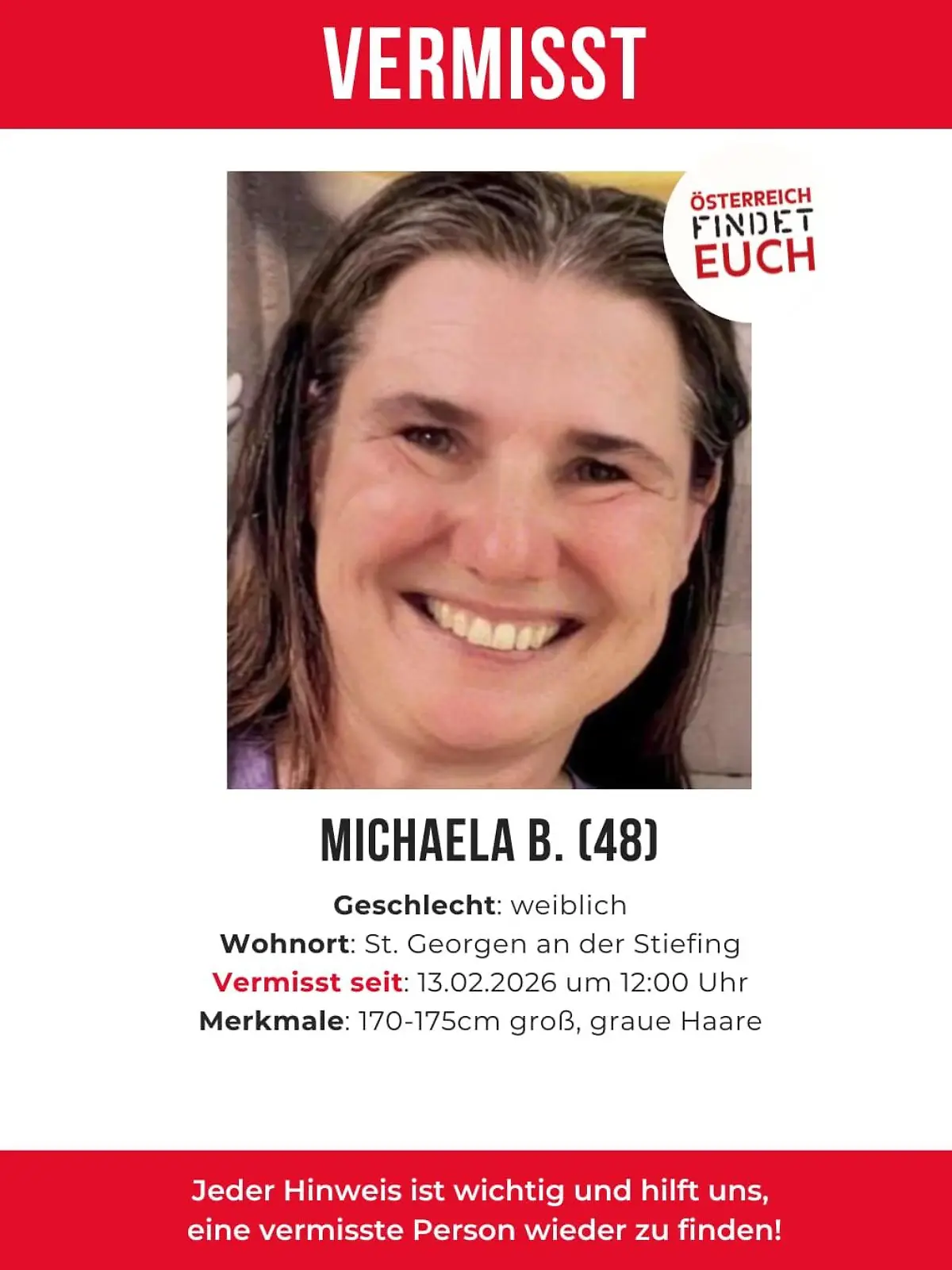 Bild zu: "Vierfachmutter Michaela B. vermisst! Plötzlich tauchen mysteriöse Nachrichten auf"