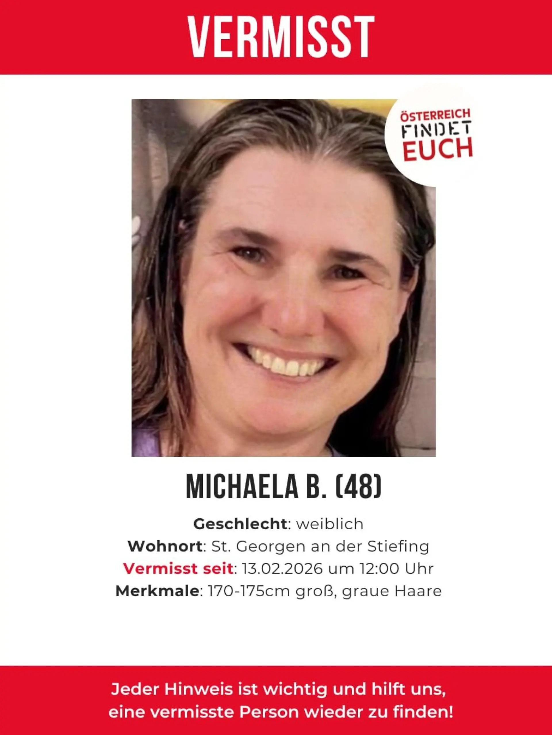 Bild zu: "Vierfachmutter Michaela B. vermisst! Plötzlich tauchen mysteriöse Nachrichten auf"