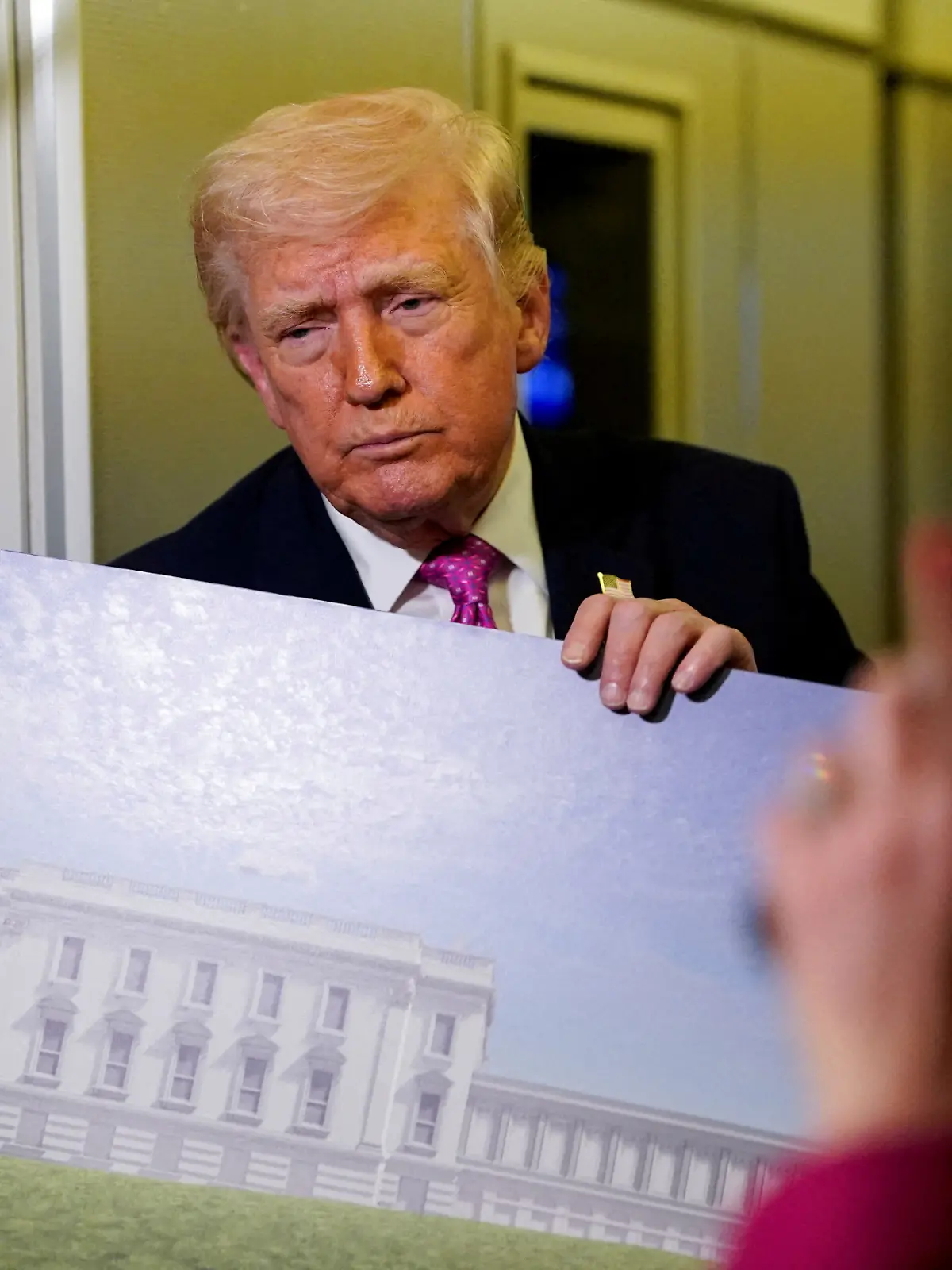 FILE PHOTO: U.S. President Donald Trump on board Air Force One for travel to Joint Base Andrews