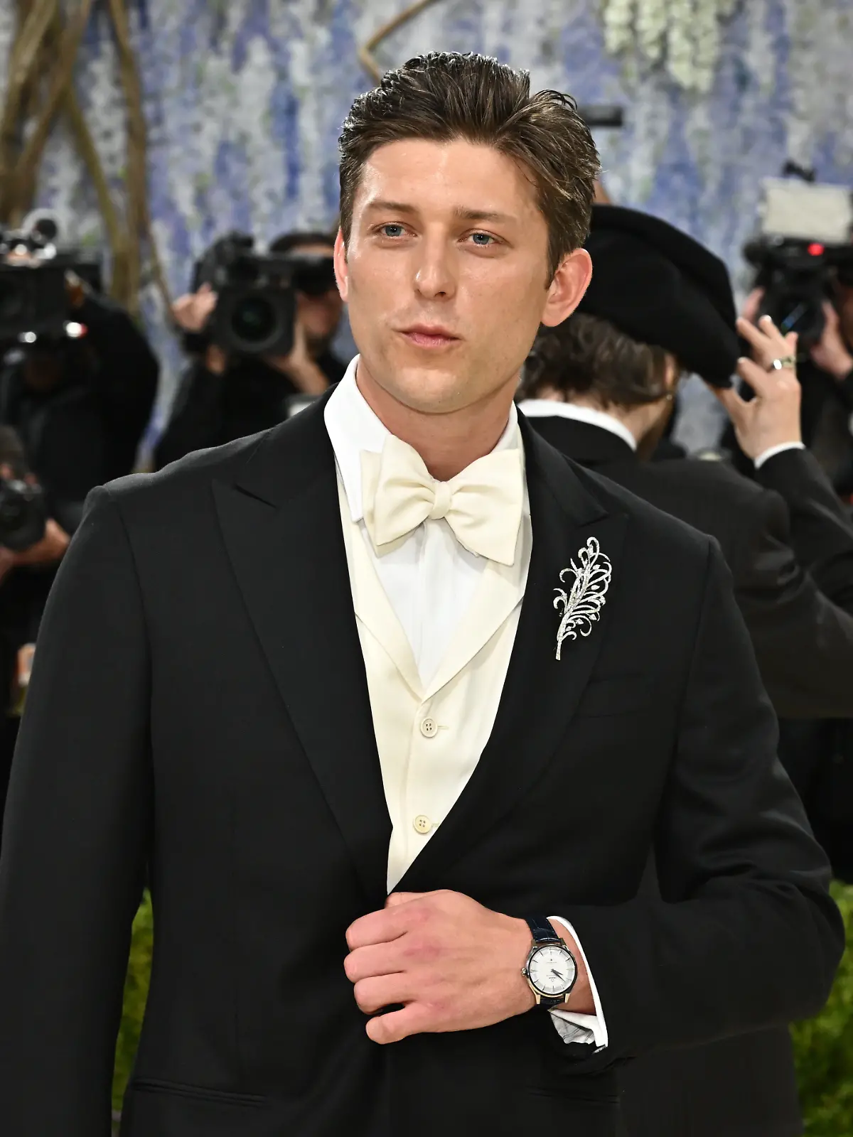Tom Francis arrives at The Metropolitan Museum of Art's Costume Institute benefit gala celebrating the opening of the "Costume Art" exhibition on Monday, May 4, 2026, in New York. (Photo by Evan Agostini/Invision/AP)