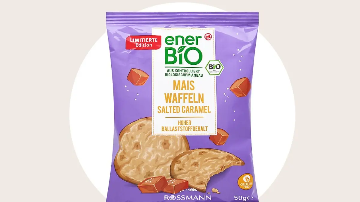 Rossmann ruft die enerBio Maiswaffeln Salted Caramel wegen Schimmelpilzgift zurück