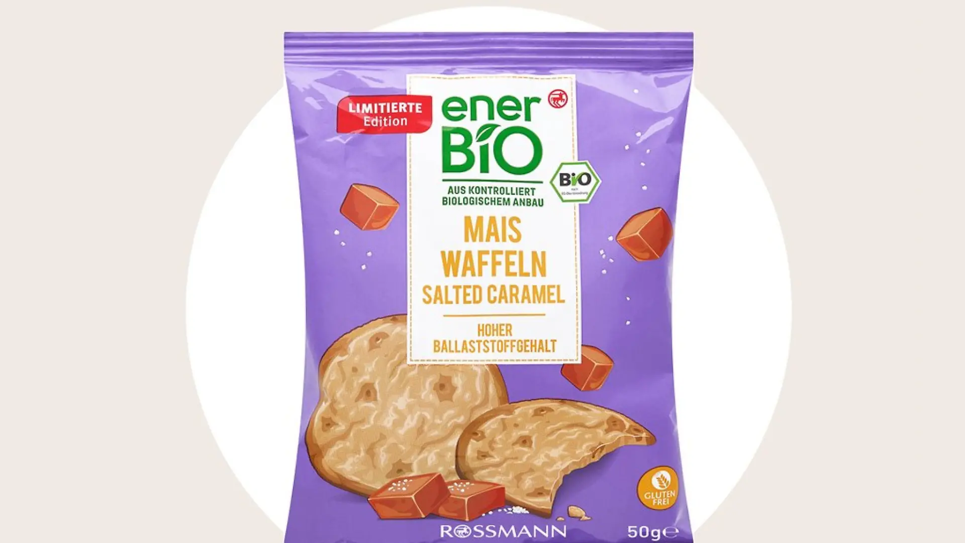 Rossmann ruft die enerBio Maiswaffeln Salted Caramel wegen Schimmelpilzgift zurück