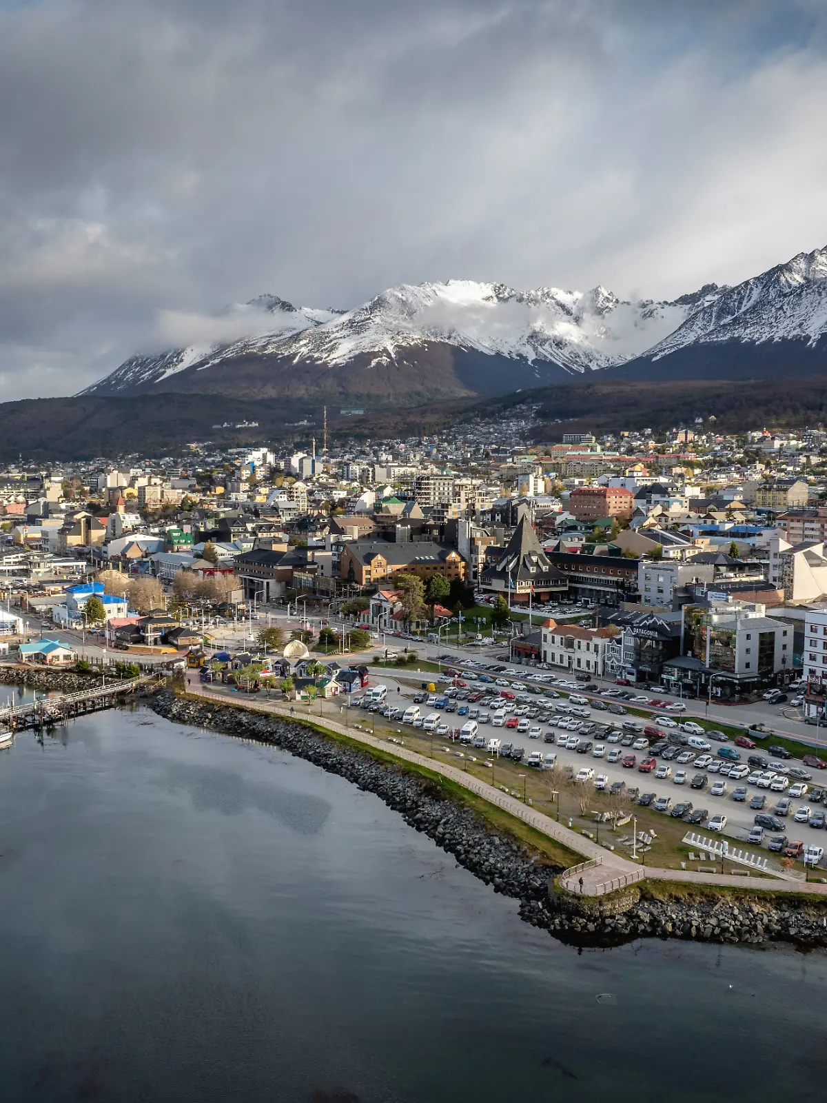 The sun shines down on Ushuaia, Argentina, Thursday, May 14, 2026. (AP Photo/Joel Reyero)