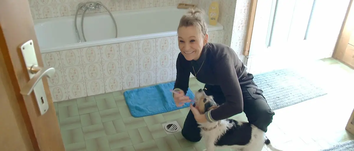 Bild zu: "Total normal oder etwas skurril? Katarina putzt ihrem Hund jeden Tag die Zähne"