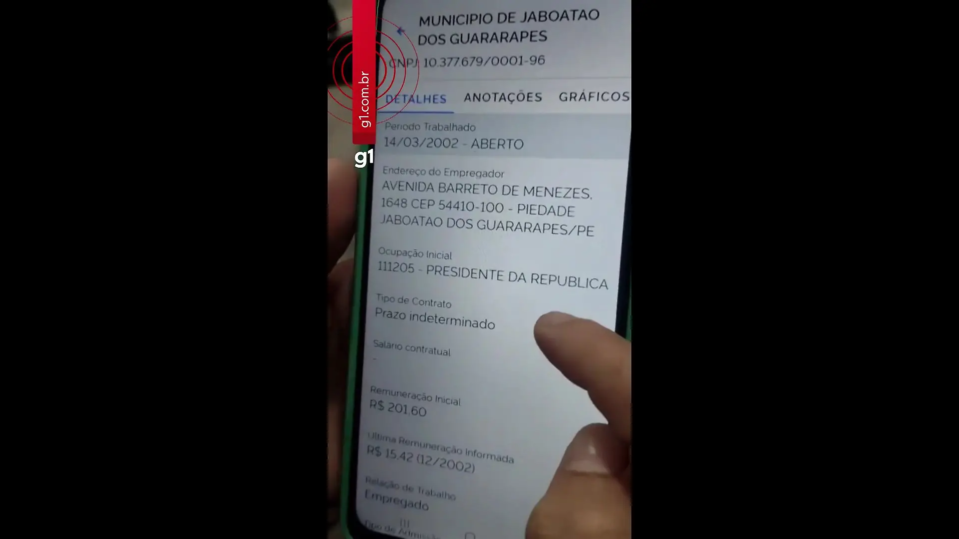 Brasilianische Krankenpflegehelferin wird versehentlich als „Präsident der Republik” registriert