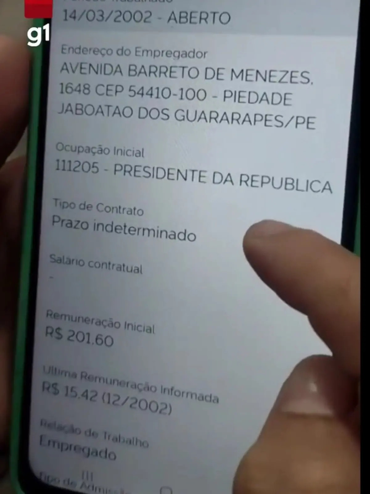 Brasilianische Krankenpflegehelferin wird versehentlich als „Präsident der Republik” registriert