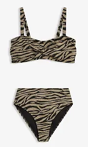 Balconette-Bikini aus glänzendem Material (2-tlg. Set)