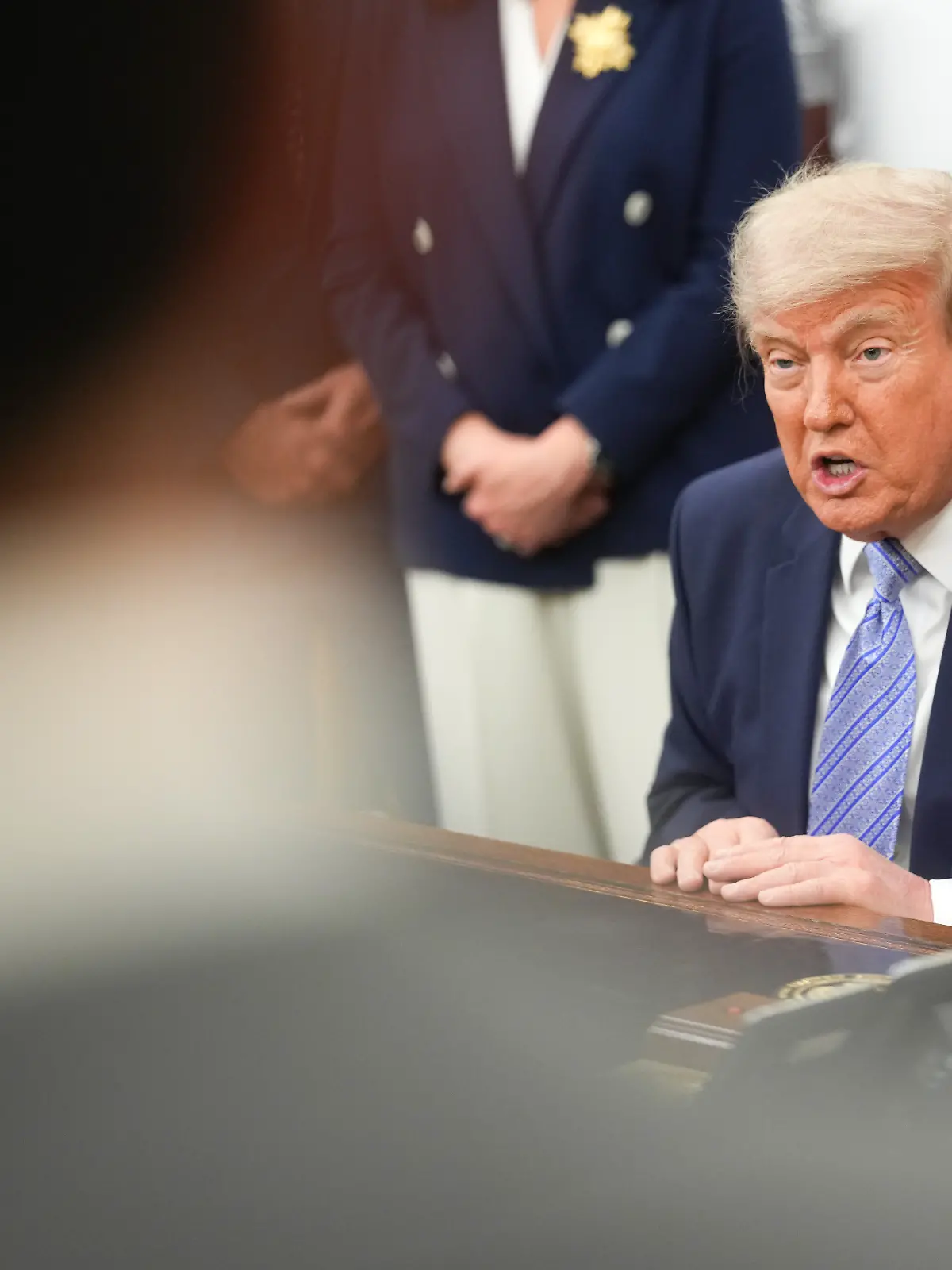 WASHINGTON, DC - MAY 21: U.S. President Donald Trump speaks at an event with Environmental Protection Agency (EPA) Administrator Lee Zeldin on May 21, 2026 in the Oval Office at the White House in Washington, D.C. Trump said he would rescind Biden-era regulations on refrigerators and air conditioners. Credit: Al Drago / Pool via CNP