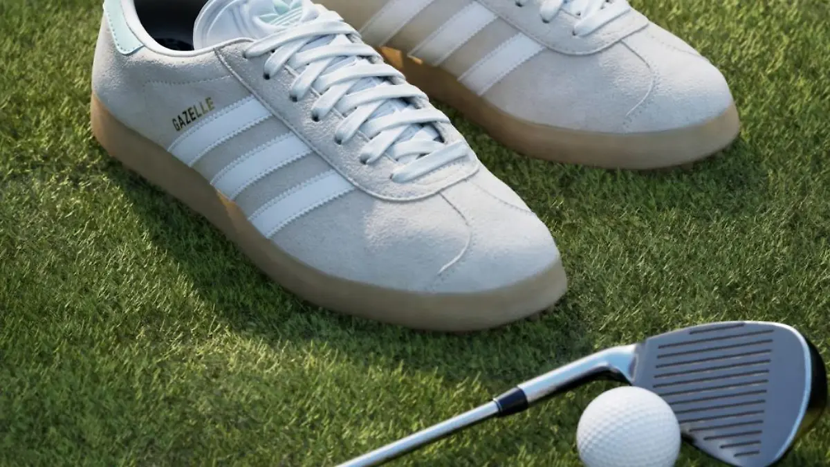 Gazelle Spikeless Golfschuh auf einem Golfplatz