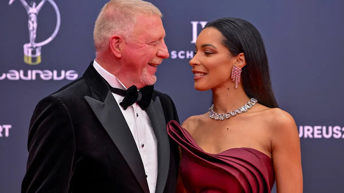 April 20, 2026, Madrid, Madrid, Spain: BORIS BECKER and LILIAN DE CARVALHO MONTEIRO poses at the Laureus World Sports Awards Madrid 2026 at GaleroÂ¼ÃÂa de Cristal on April 20, 2026 in Madrid, Spain. Madrid Spain PUBLICATIONxINxGERxSUIxAUTxONLY - ZUMAc312 20260420_zsp_c312_323 Copyright: xOscarxManuelxSanchezx