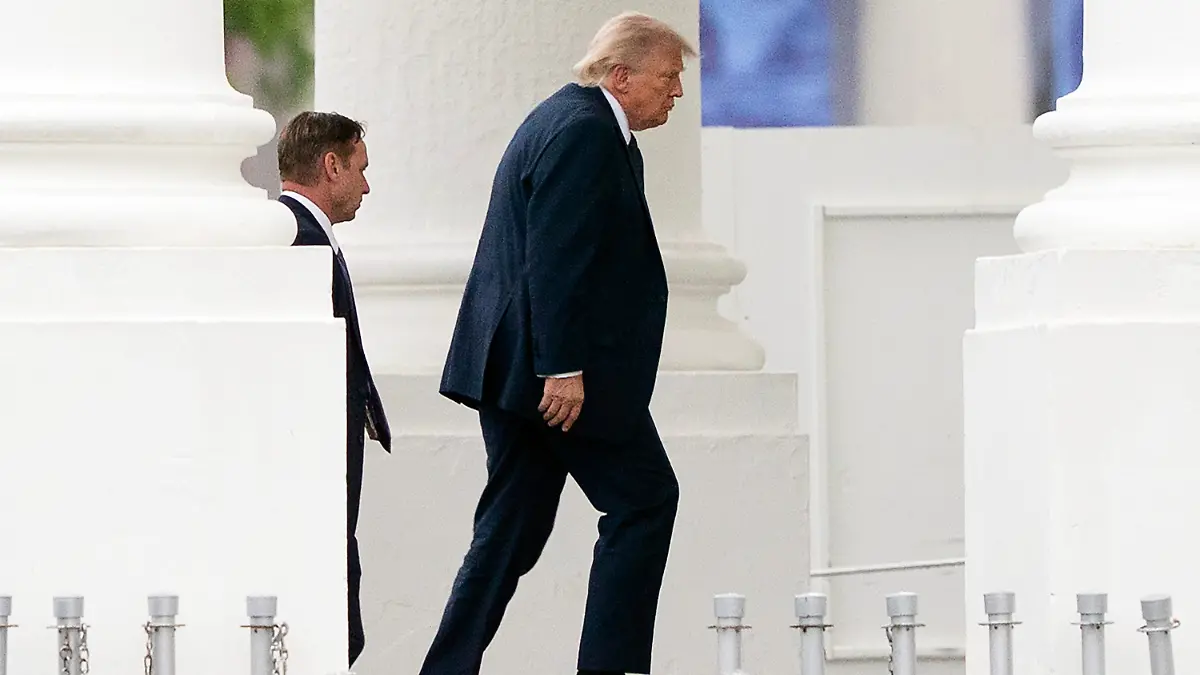 President Donald Trump arrives at the White House Friday, May 22, 2026, in Washington. (AP Photo/Jose Luis Magana)