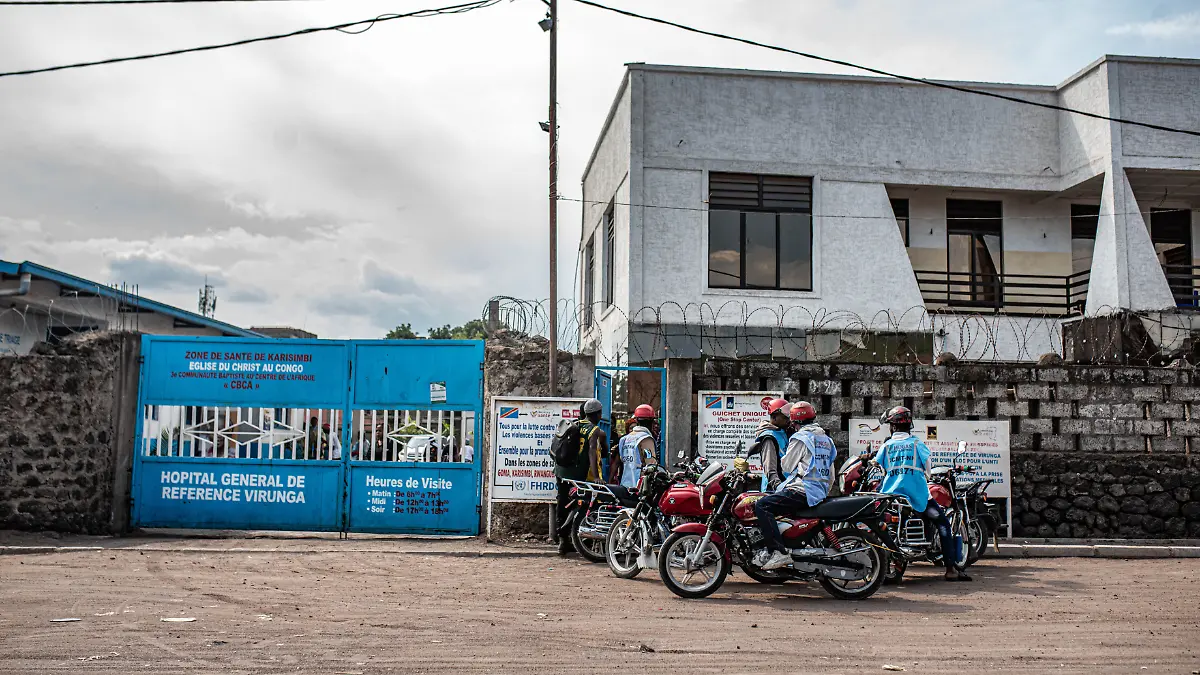 (260518) -- GOMA, May 18, 2026 (Xinhua) -- This photo taken on May 17, 2026 shows an exterior view of a hospital that has been designated as an Ebola treatment center in Goma, the Democratic Republic of the Congo (DRC). TO GO WITH "Update: DR Congo Ebola outbreak spreads to rebel-held city, Rwanda closing down border" (Str/Xinhua)