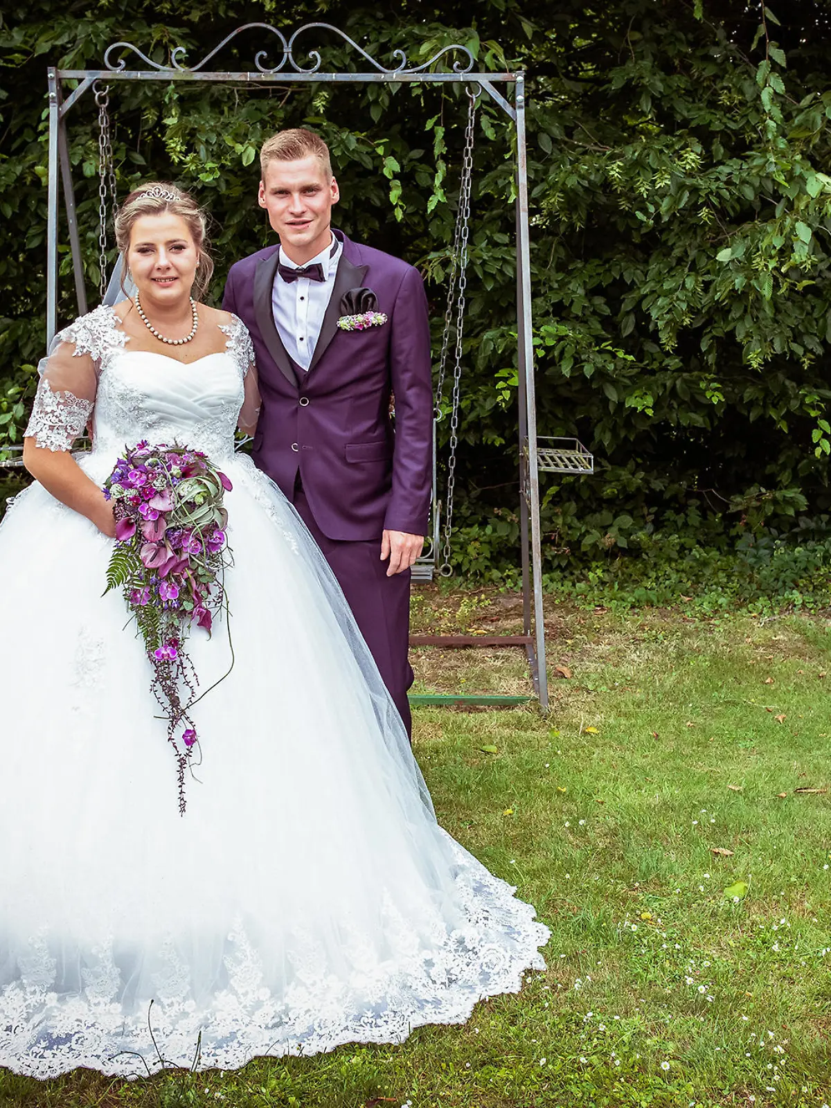Strahlend schön bei der Hochzeit von Sarafina Wollny und Peter