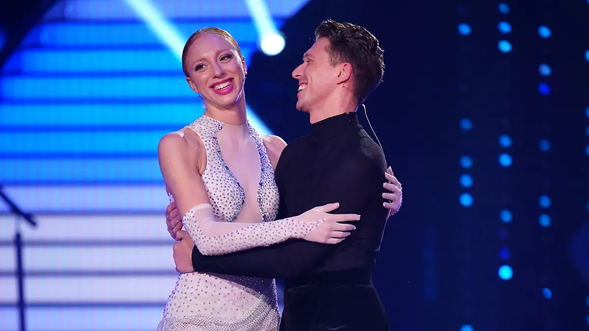 Die Entscheidung: Anna Ermakova und Valentin Lusin sind in der nächsten Show am 12. Mai 2023 wieder dabei.
/ 050523

*** German celebrity tv dance show let's dance in Cologne GERMANY 05/05/23 ***