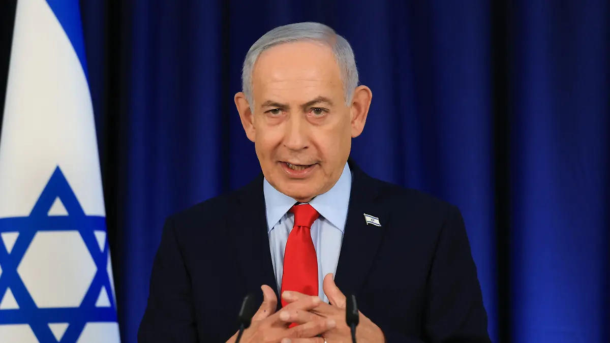 ARCHIV - 19.03.2026, Israel, Jerusalem: Der israelische Ministerpräsident Benjamin Netanjahu spricht während einer Pressekonferenz in Jerusalem (zu dpa: «Netanjahu bestätigt Ausweitung von Kontrolle Israels in Gaza») Foto: Ronen Zvulun/Pool Reuters/dpa +++ dpa-Bildfunk +++