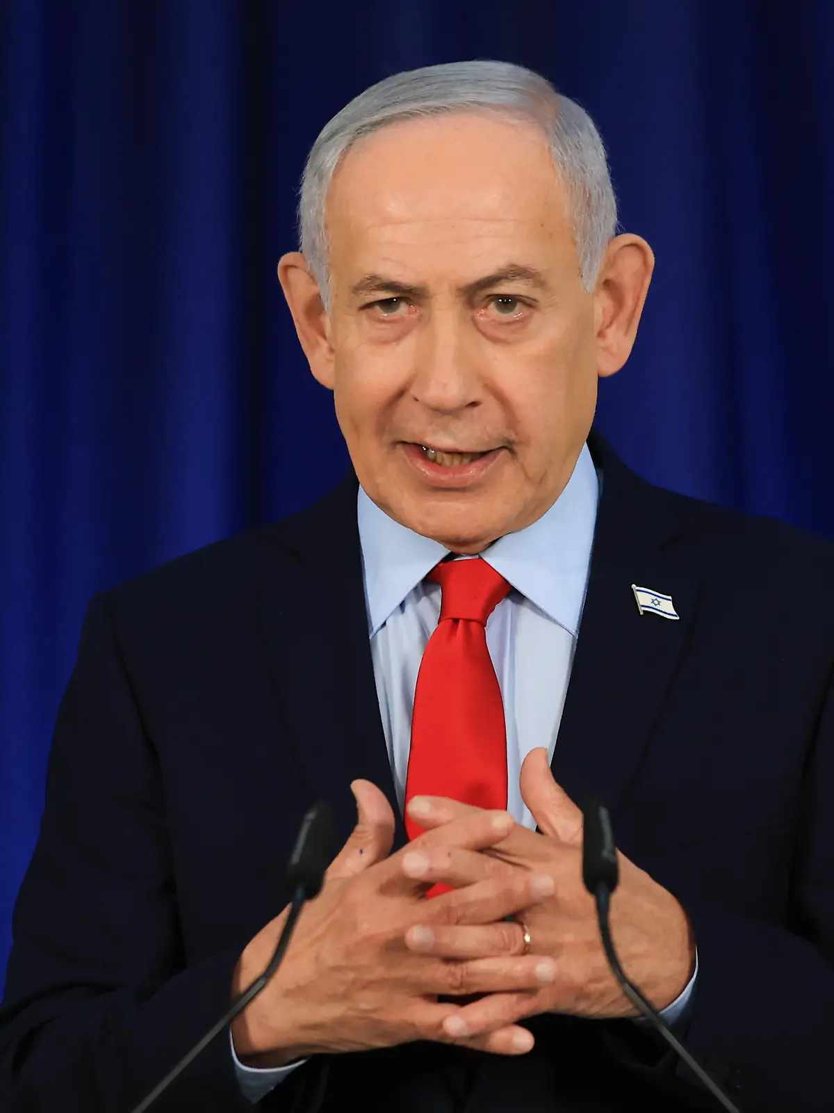 ARCHIV - 19.03.2026, Israel, Jerusalem: Der israelische Ministerpräsident Benjamin Netanjahu spricht während einer Pressekonferenz in Jerusalem (zu dpa: «Netanjahu bestätigt Ausweitung von Kontrolle Israels in Gaza») Foto: Ronen Zvulun/Pool Reuters/dpa +++ dpa-Bildfunk +++
