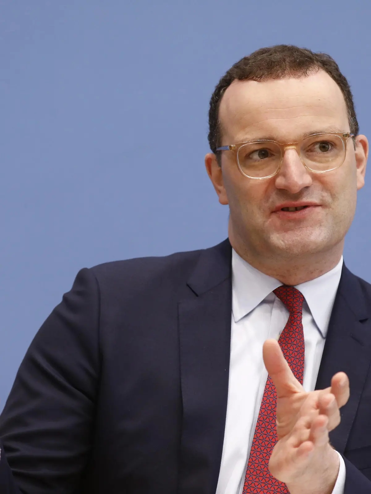 Bundesminister für Gesundheit Jens Spahn, Deutschland, Berlin, Bundespressekonferenz, Thema: Corona-Lage und Einreiseverordnung *** Federal Minister of Health Jens Spahn, Germany, Berlin, Federal Press Conference, topic Corona situation and entry regulation 