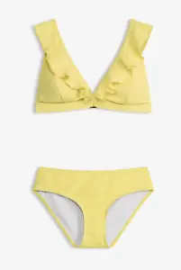 Bikini mit Volant (2-tlg.), Gelb und Blau