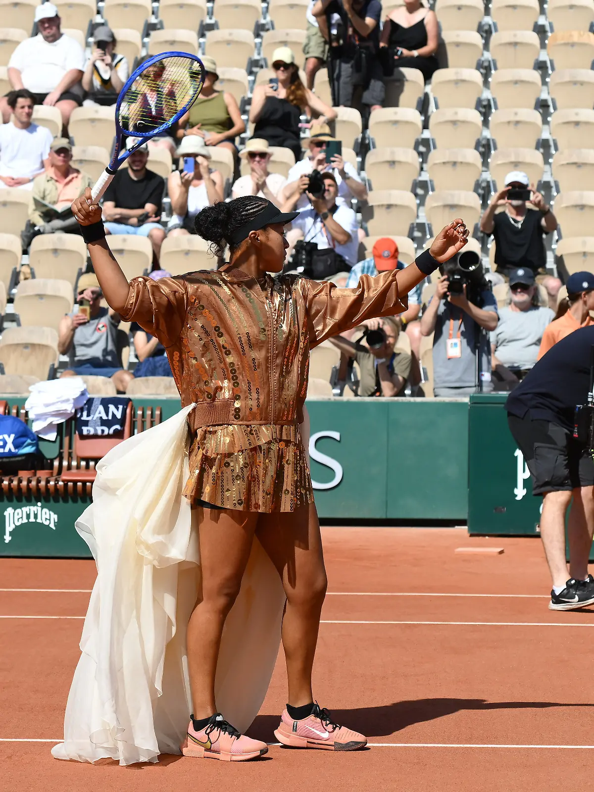 Naomi Osaka of Japan during her womens singles second-round match vs Dona Vekic of Croatia at Roland-Garros 2026, Thursday, May 28, 2026, in Paris. //SAIDICHRISTOPHE_Sipa.47303/Credit:CHRISTOPHE SAIDI/SIPA/2605281347