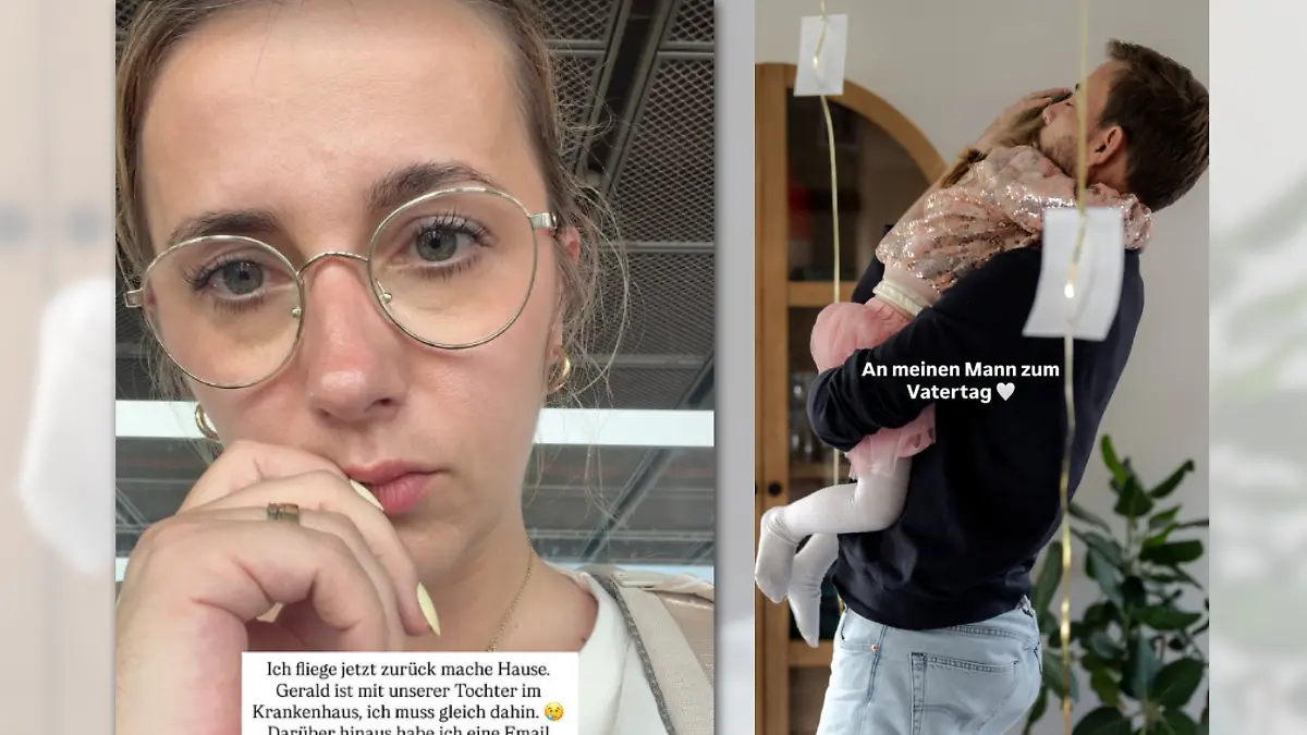 In ihrer Instagram-Story meldet sich Anna Heiser mit einer beunruhigenden Nachricht. Ihr Mann Gerald musste mit Tochter Alina ins Krankenhaus.