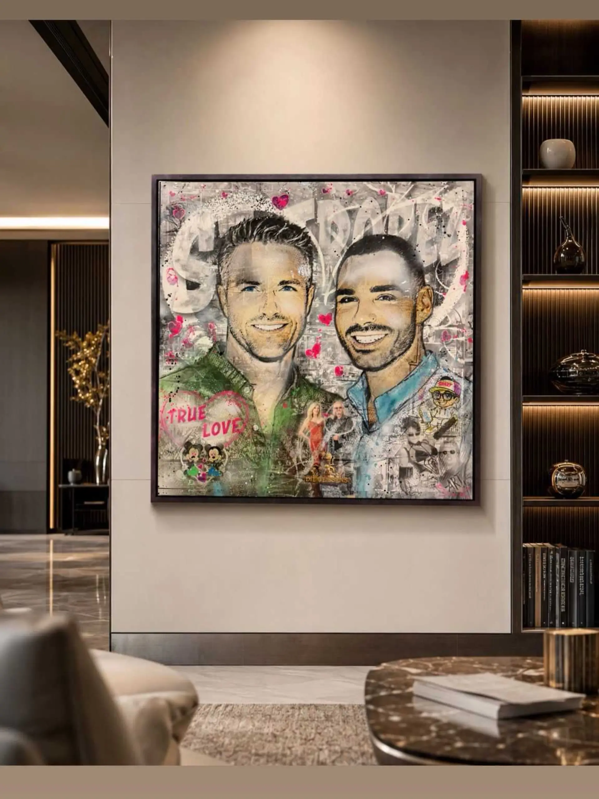 Geissens-Geschenk für Ralf Schumacher vom Künstler Sharyar Azhdari