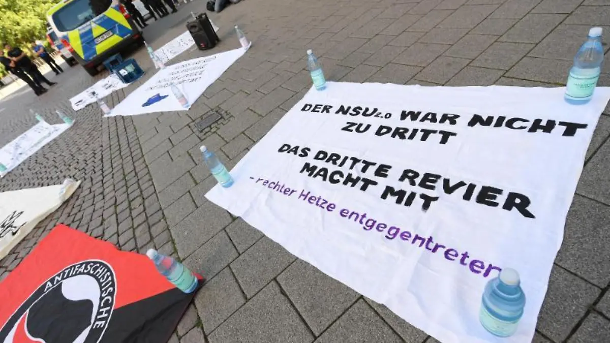 Demonstration gegen die «NSU 2.0»-Drohmails
