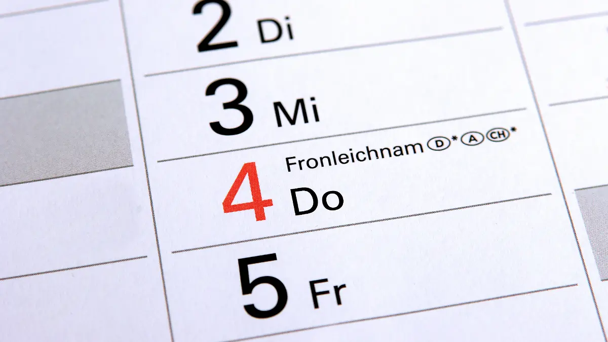 Am 04. Juni ist Fronleichnam – doch nicht allen Bundesländern ist das ein Feiertag.