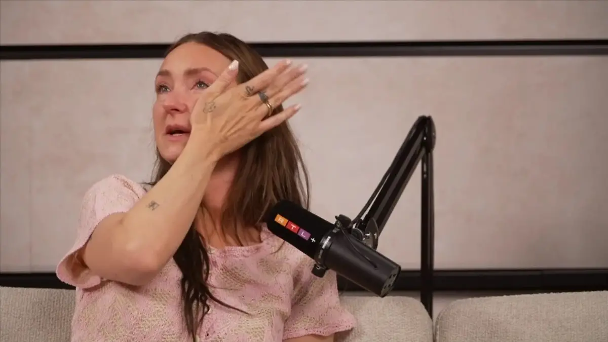 Georgina Stumpf kämpft im Podcast mit den Tränen.