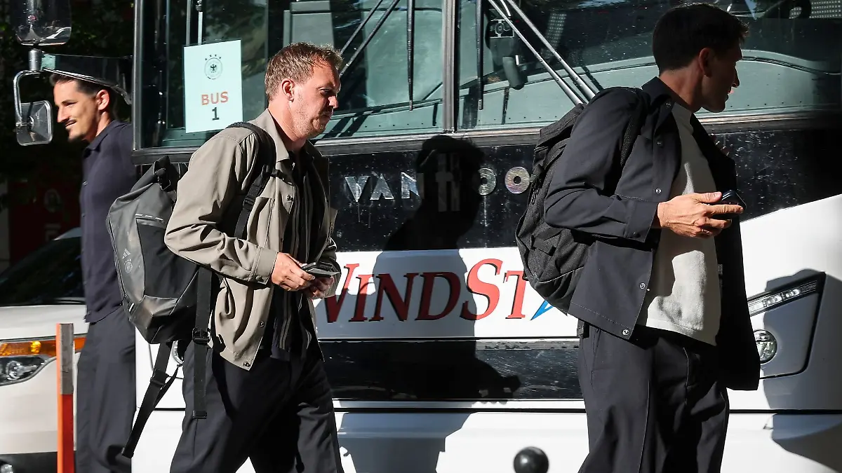 Bundestrainer Julian Nagelsmann bei der Ankunft am Teamhotel in Chicago.