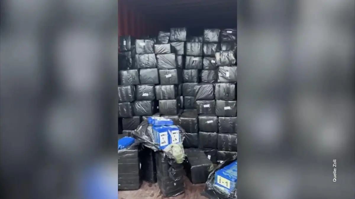 Zoll stellt Kokain im Rekordbereich sicher Zugriff in Norddeutschland!