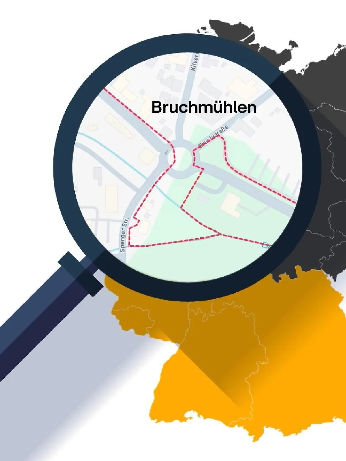Bild zu: "Bruchmühlen liegt in zwei Bundesländern"