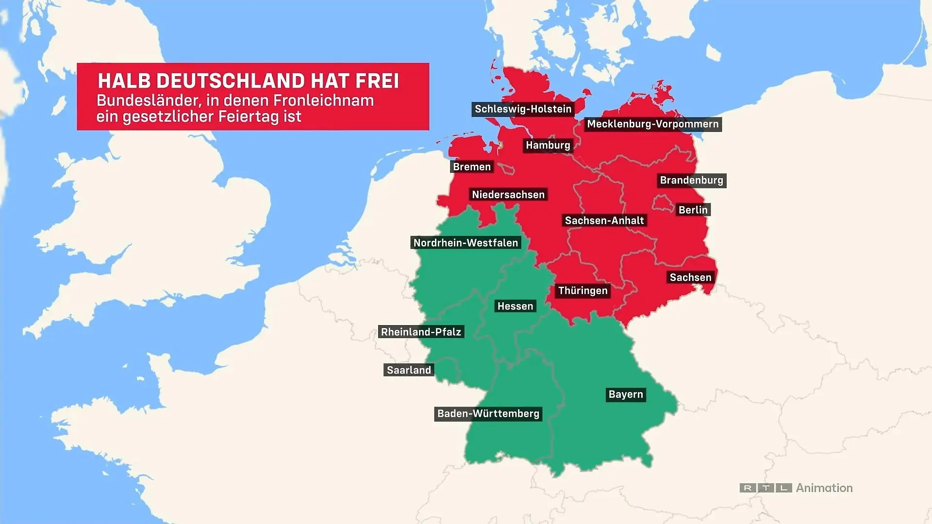 Ein Feiertag spaltet Deutschland Fronleichnam