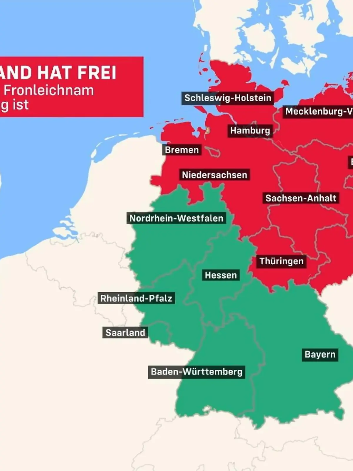 Bild zu: "Ein Feiertag spaltet Deutschland"