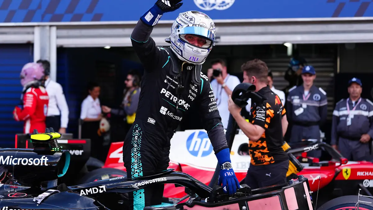 Monaco Grand Prix 2026 - Practice and Qualifying - Circuit de Monaco. Mercedes driver Andrea Kimi Antonelli celebrates pole position for the Monaco Grand Prix, at the Circuit de Monaco, Monte Carlo Picture date: Saturday June 6, 2026. Photo credit should read: David Davies/PA Wire. RESTRICTIONS: Use subject to restrictions. Editorial use only, no commercial use without prior consent from rights holder. URN:84861073