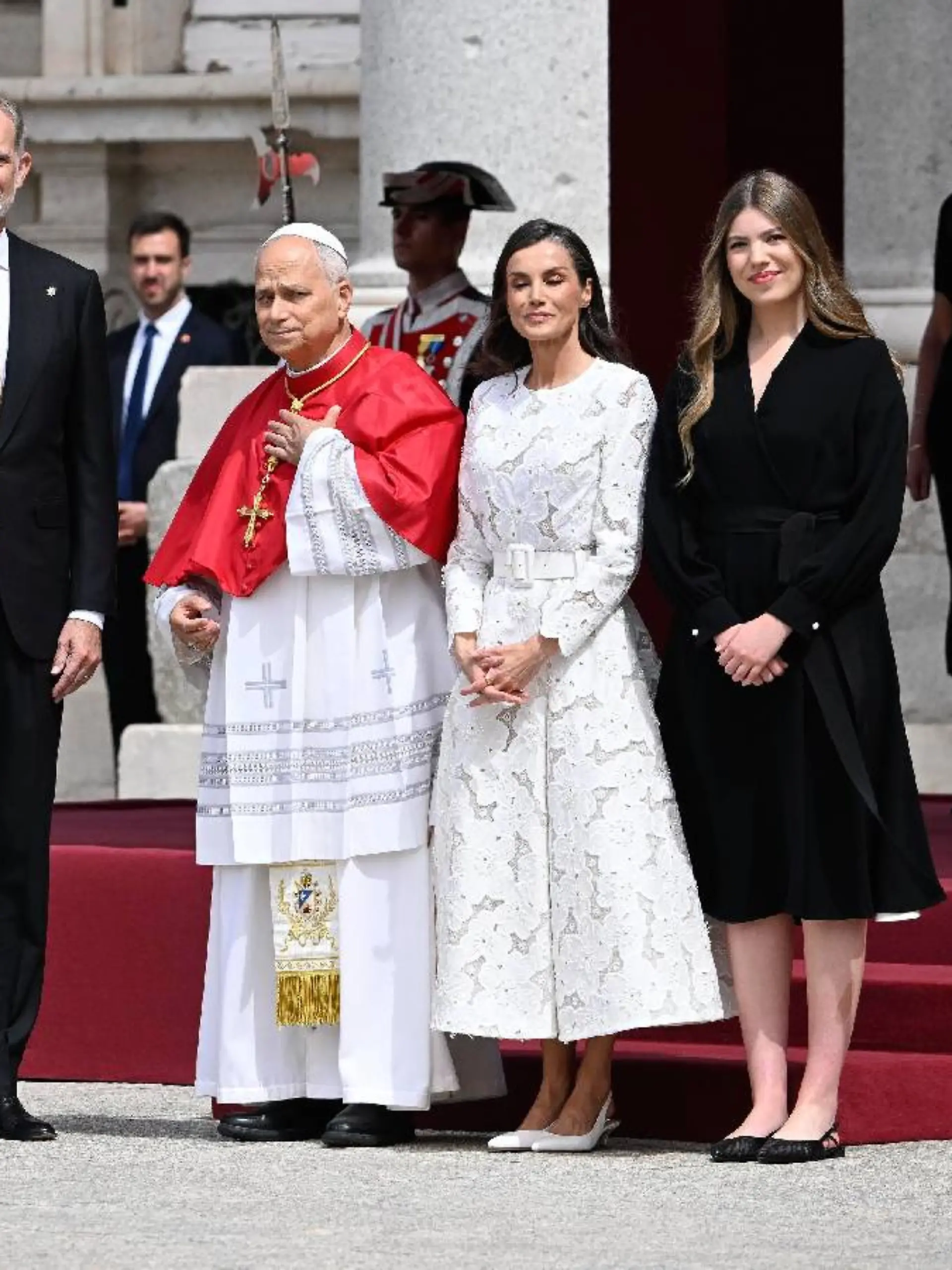Die spanische Königsfamilie hat in Madrid Papst Leo XIV getroffen.