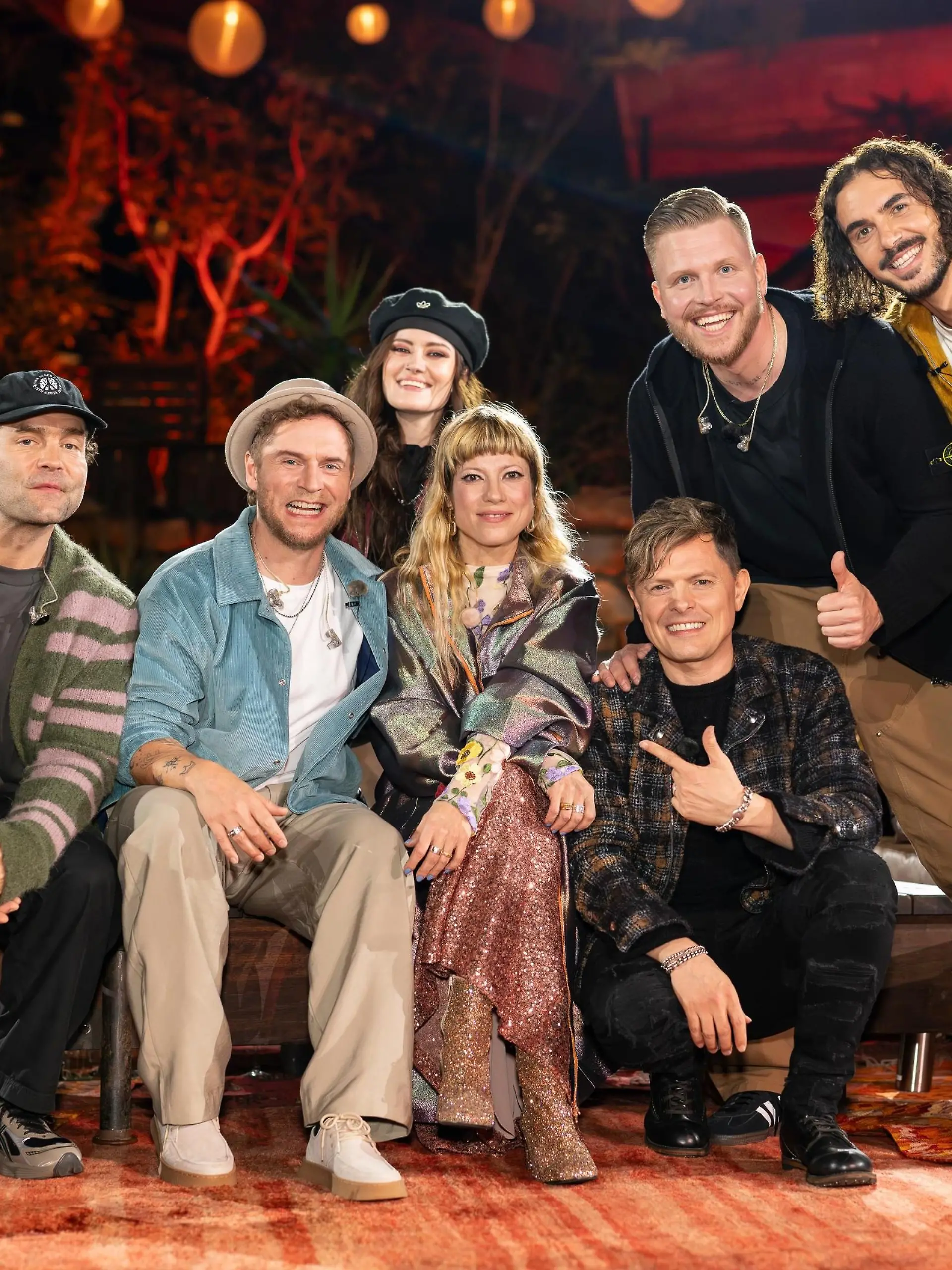 V. l.: Bosse, Johannes Oerding, Madeline Juno, Mieze  Katz (MiA.), Michael Patrick Kelly, FiNCH,  Boki (ClockClock)

+++ Die Verwendung des sendungsbezogenen Materials ist nur mit dem Hinweis und Verlinkung auf RTL+ gestattet. +++