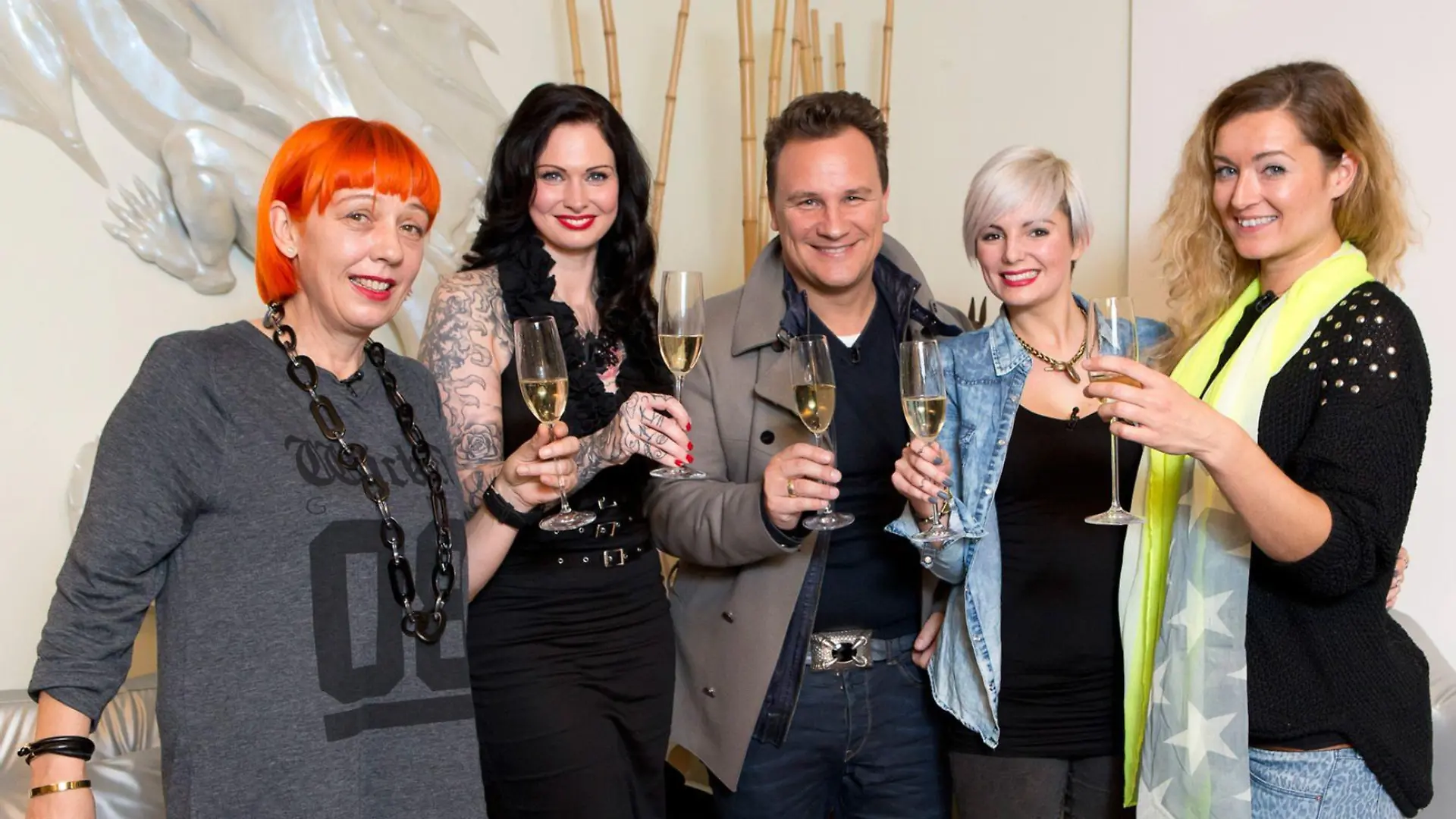 V.l.: Birgit, Nina, Guido, Jessica, Aleks