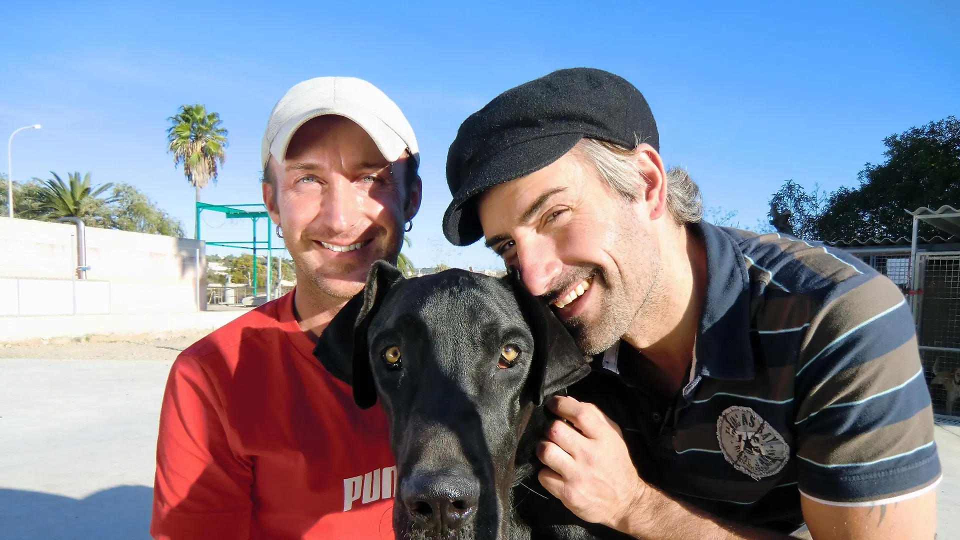 René Marichal-Navarro (35, l.) und Stefan Track (39) leiten für den Verein First Aid Animales Mallorca das Tierheim in Felantix.