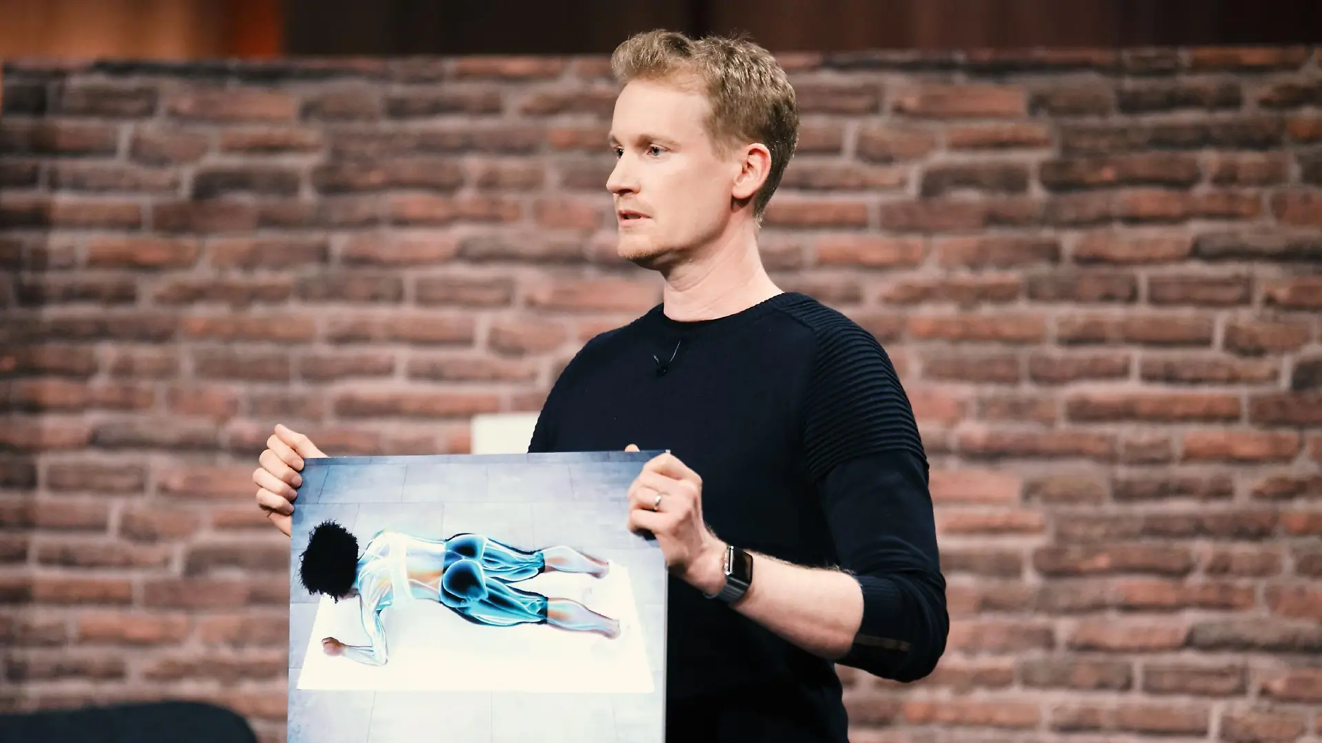 André Reinegger aus Aachen präsentiert mit "Plankpad" Planken und Spielen in einem. Er erhofft sich ein Investment von 50.000 Euro für 15 Prozent der Anteile an seinem Unternehmen..