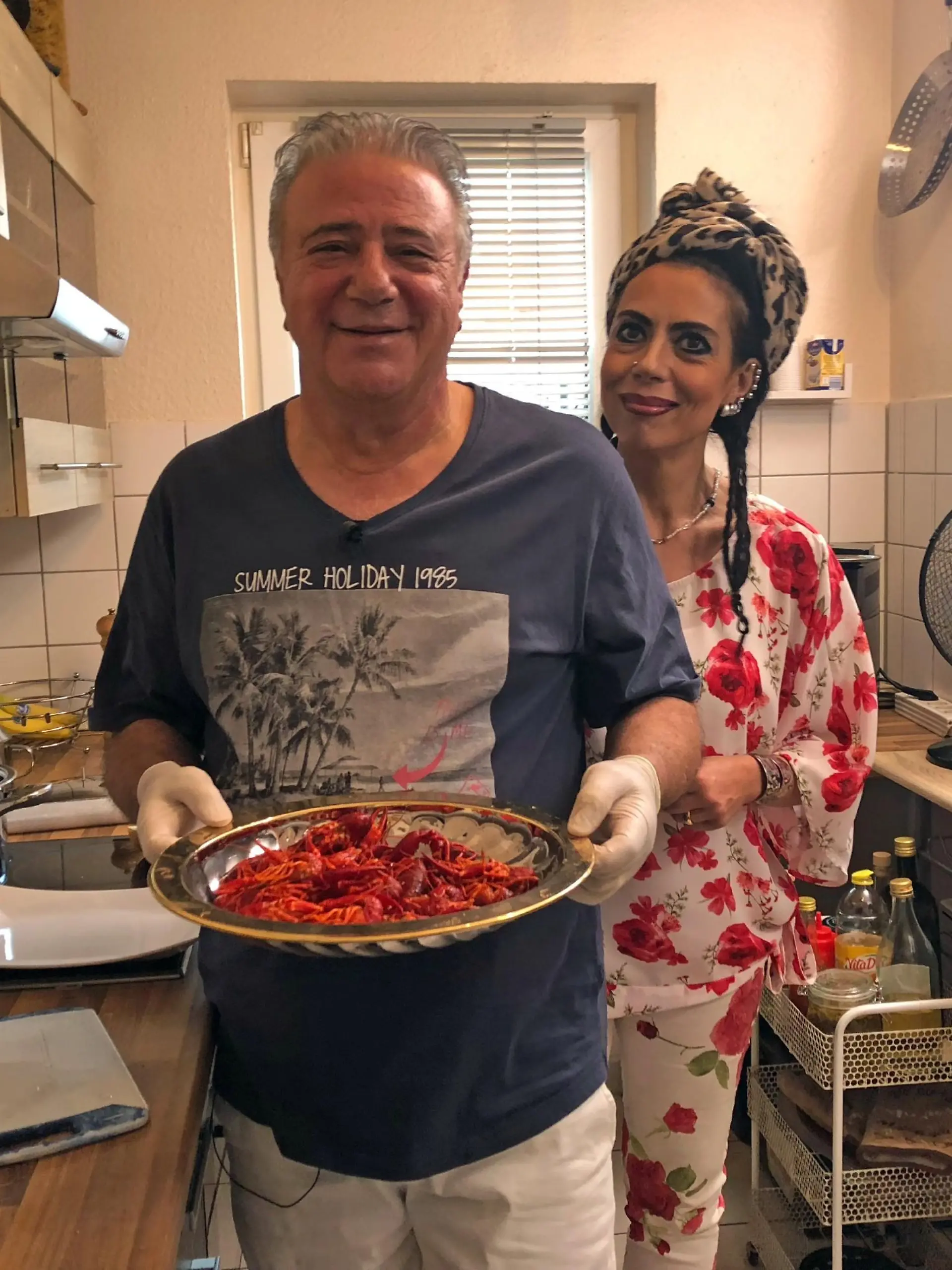 Gastgeber Franco mit seiner Frau Marie Claire.