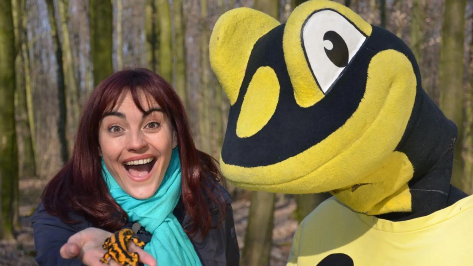 hundkatzemaus-Reporterin Diana Eichhorn geht auf Exkursion, um eines der scheuen gefleckten Tiere zu entdecken: den Feuersalamander.