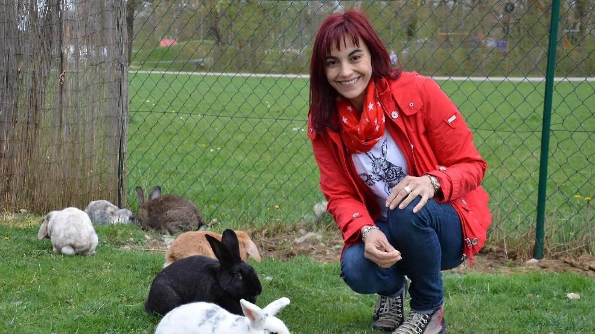 Tiergeschichten1 - VOX-DOCMA TV-MANUELA BAUER - Diana Eichhorn informiert sich ber die Vergesellschaftung von Kaninchen
