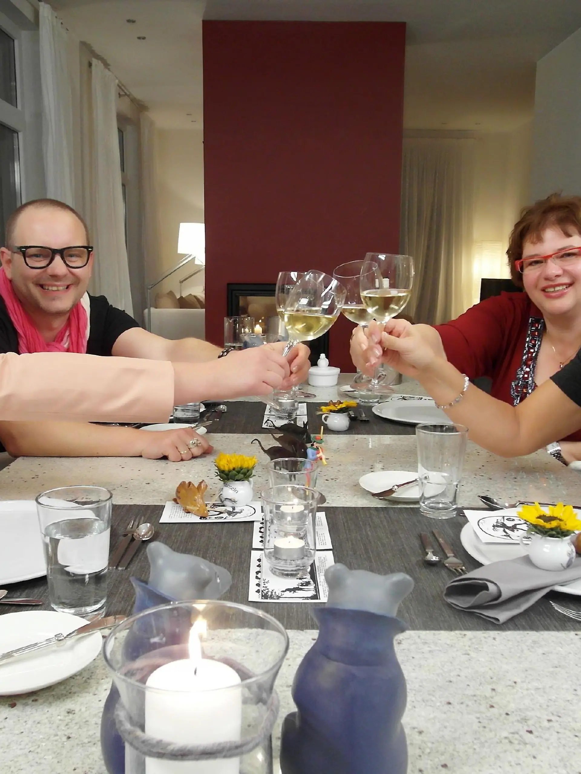 V.l.: Lisa, Martin, Katrin, Gastgeberin Heike