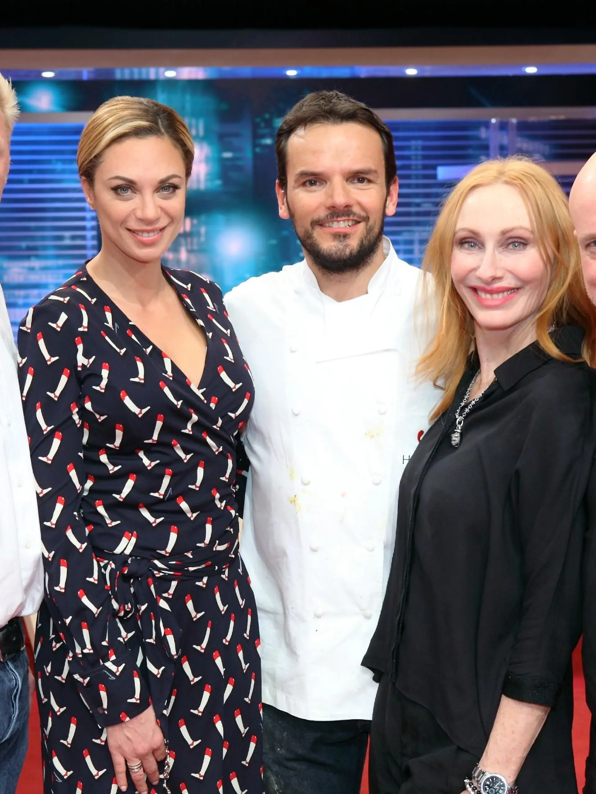 V.l.: Boris und Lilly Becker, Steffen Henssler, Andrea Sawatzki und Christian Berkel.