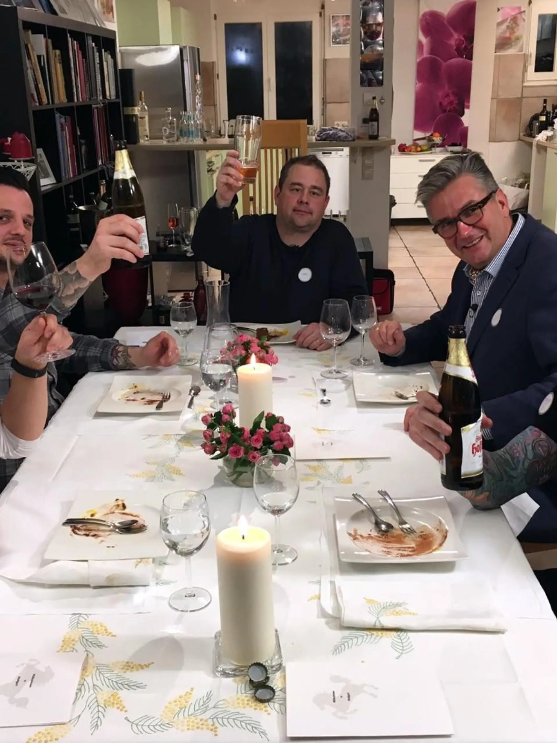 V.l.: Sascha, Mattes, Gastgeber Matthias, Stefan und Thomas