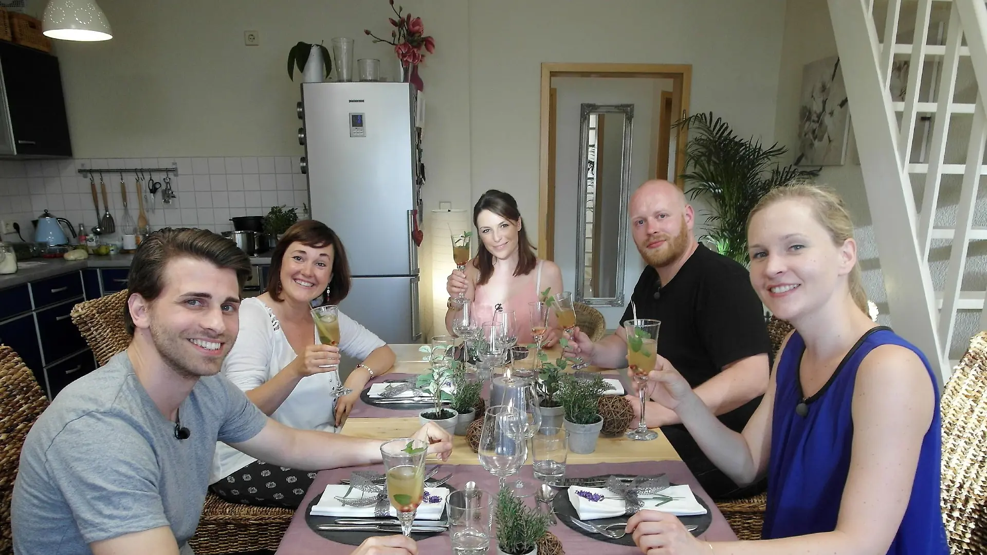V.l.: Nikolai, Katrin, Gastgeberin Natti, Holger, Verena